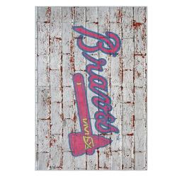 mlb atlanta braves area rug non slip baseball carpet home decor gift idea for fans ab166