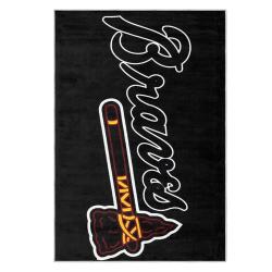 mlb atlanta braves area rug non slip baseball carpet home decor gift idea for fans ab168