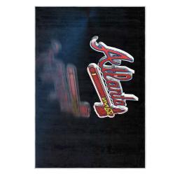 mlb atlanta braves area rug non slip baseball carpet home decor gift idea for fans ab169