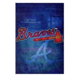 mlb atlanta braves area rug non slip baseball carpet home decor gift idea for fans ab17