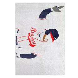 mlb atlanta braves area rug non slip baseball carpet home decor gift idea for fans ab170