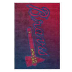 mlb atlanta braves area rug non slip baseball carpet home decor gift idea for fans ab172