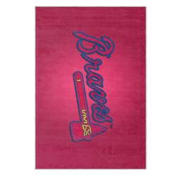 mlb atlanta braves area rug non slip baseball carpet home decor gift idea for fans ab175