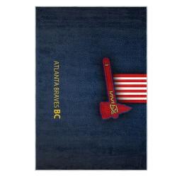 mlb atlanta braves area rug non slip baseball carpet home decor gift idea for fans ab177