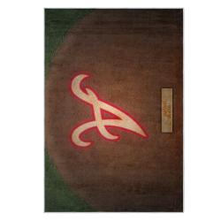 mlb atlanta braves area rug non slip baseball carpet home decor gift idea for fans ab178