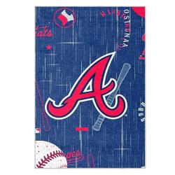 mlb atlanta braves area rug non slip baseball carpet home decor gift idea for fans ab181