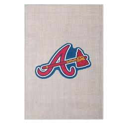 mlb atlanta braves area rug non slip baseball carpet home decor gift idea for fans ab184