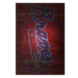mlb atlanta braves area rug non slip baseball carpet home decor gift idea for fans ab187