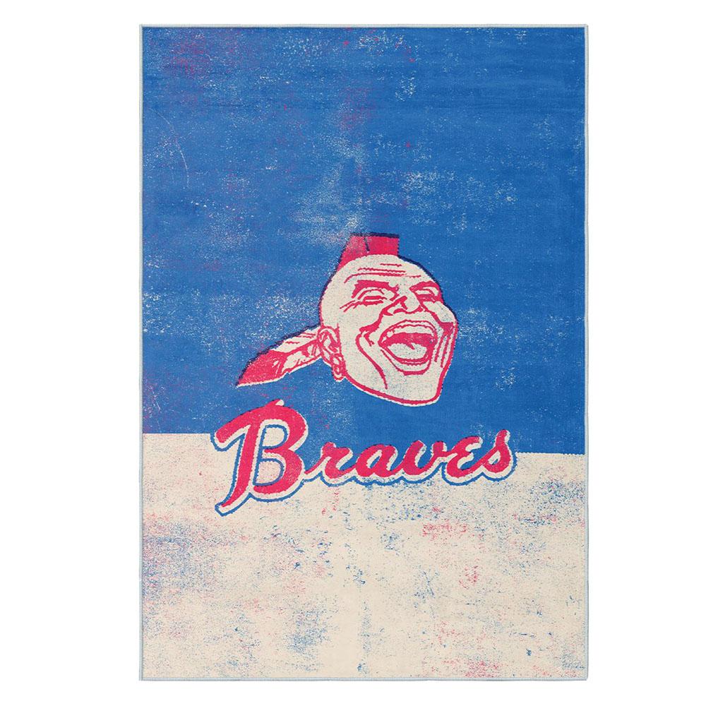 MLB Atlanta Braves Area Rug Non-Slip Baseball Carpet Home Decor Gift Idea For Fans AB191 2 mlb atlanta braves area rug non slip baseball carpet home decor gift idea for fans ab191