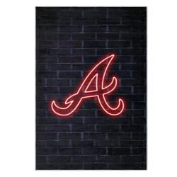 mlb atlanta braves area rug non slip baseball carpet home decor gift idea for fans ab193
