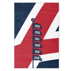 mlb atlanta braves area rug non slip baseball carpet home decor gift idea for fans ab2