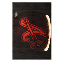 mlb atlanta braves area rug non slip baseball carpet home decor gift idea for fans ab25