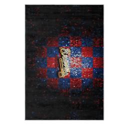 mlb atlanta braves area rug non slip baseball carpet home decor gift idea for fans ab26