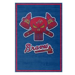 mlb atlanta braves area rug non slip baseball carpet home decor gift idea for fans ab27