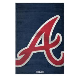 mlb atlanta braves area rug non slip baseball carpet home decor gift idea for fans ab34