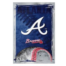 mlb atlanta braves area rug non slip baseball carpet home decor gift idea for fans ab40