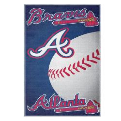 mlb atlanta braves area rug non slip baseball carpet home decor gift idea for fans ab45