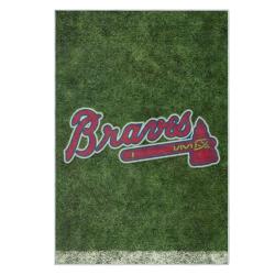 mlb atlanta braves area rug non slip baseball carpet home decor gift idea for fans ab54