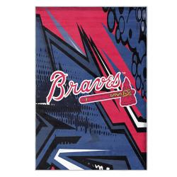 mlb atlanta braves area rug non slip baseball carpet home decor gift idea for fans ab59