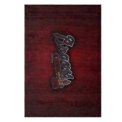 mlb atlanta braves area rug non slip baseball carpet home decor gift idea for fans ab67