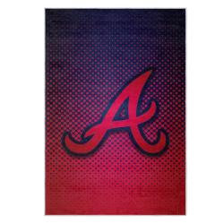mlb atlanta braves area rug non slip baseball carpet home decor gift idea for fans ab7