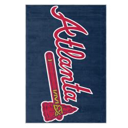 mlb atlanta braves area rug non slip baseball carpet home decor gift idea for fans ab70