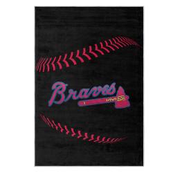 mlb atlanta braves area rug non slip baseball carpet home decor gift idea for fans ab71