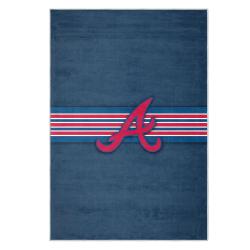 mlb atlanta braves area rug non slip baseball carpet home decor gift idea for fans ab72