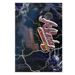 mlb atlanta braves area rug non slip baseball carpet home decor gift idea for fans ab76