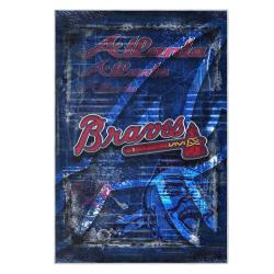 mlb atlanta braves area rug non slip baseball carpet home decor gift idea for fans ab86