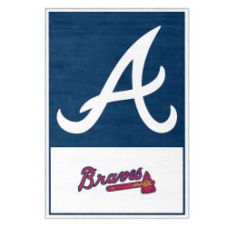 mlb atlanta braves area rug non slip baseball carpet home decor gift idea for fans ab88