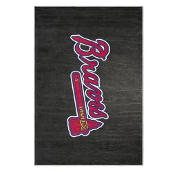 mlb atlanta braves area rug non slip baseball carpet home decor gift idea for fans ab92