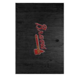 mlb atlanta braves area rug non slip baseball carpet home decor gift idea for fans ab94