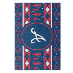 mlb atlanta braves area rug non slip baseball carpet home decor gift idea for fans ab98