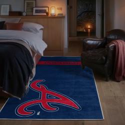 mlb atlanta braves area rug non slip baseball carpet home decor gift idea for fans bedroom ab103