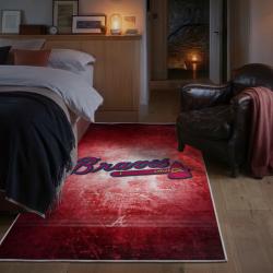 mlb atlanta braves area rug non slip baseball carpet home decor gift idea for fans bedroom ab106