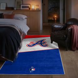mlb atlanta braves area rug non slip baseball carpet home decor gift idea for fans bedroom ab108