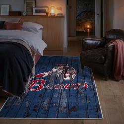 mlb atlanta braves area rug non slip baseball carpet home decor gift idea for fans bedroom ab112
