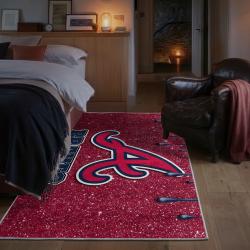 mlb atlanta braves area rug non slip baseball carpet home decor gift idea for fans bedroom ab118