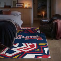 mlb atlanta braves area rug non slip baseball carpet home decor gift idea for fans bedroom ab119