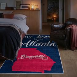 mlb atlanta braves area rug non slip baseball carpet home decor gift idea for fans bedroom ab120