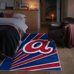mlb atlanta braves area rug non slip baseball carpet home decor gift idea for fans bedroom ab125