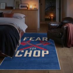 mlb atlanta braves area rug non slip baseball carpet home decor gift idea for fans bedroom ab128