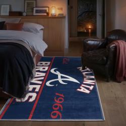 mlb atlanta braves area rug non slip baseball carpet home decor gift idea for fans bedroom ab132