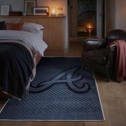 mlb atlanta braves area rug non slip baseball carpet home decor gift idea for fans bedroom ab134