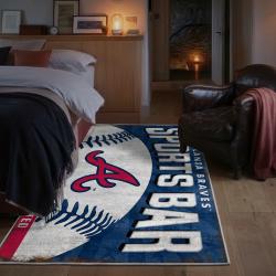 mlb atlanta braves area rug non slip baseball carpet home decor gift idea for fans bedroom ab135