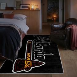 mlb atlanta braves area rug non slip baseball carpet home decor gift idea for fans bedroom ab14