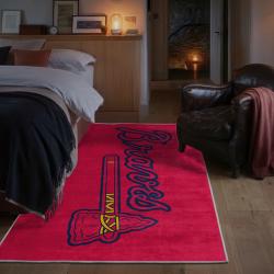 mlb atlanta braves area rug non slip baseball carpet home decor gift idea for fans bedroom ab142