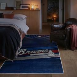 mlb atlanta braves area rug non slip baseball carpet home decor gift idea for fans bedroom ab143