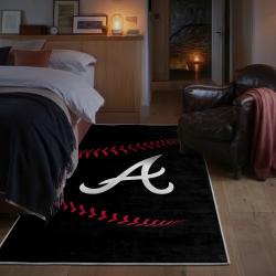 mlb atlanta braves area rug non slip baseball carpet home decor gift idea for fans bedroom ab15